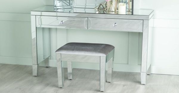 small mirrored dressing table