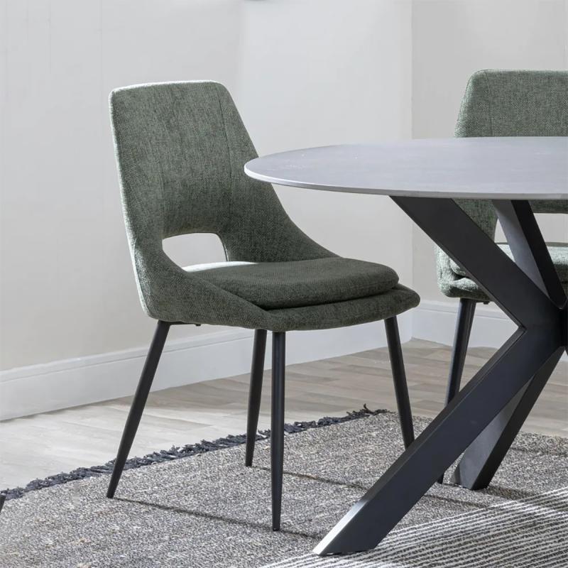 Urban Deco Fabric Dining Chairs