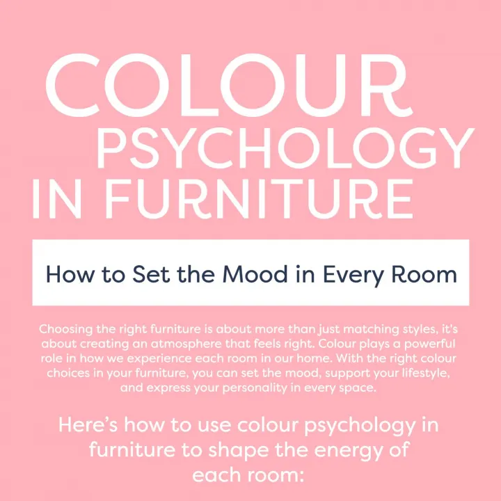 COLOUR PSYCHOLOGY IN FURNITURE: HOW TO SET THE MOOD IN EVERY ROOM