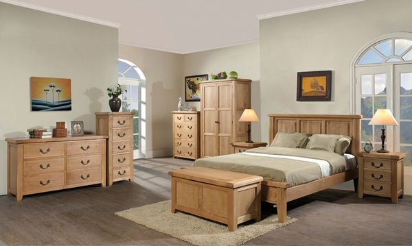 Devonshire Somerset Oak Bed- Double Low Foot End