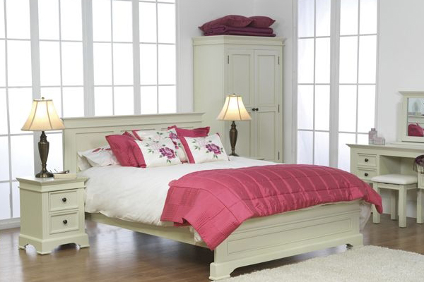 Vida Living Deauville Ivory Painted Bed
