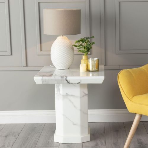 White Marble Side Tables